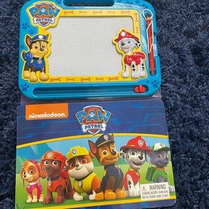 Paw Patrol book with drawing